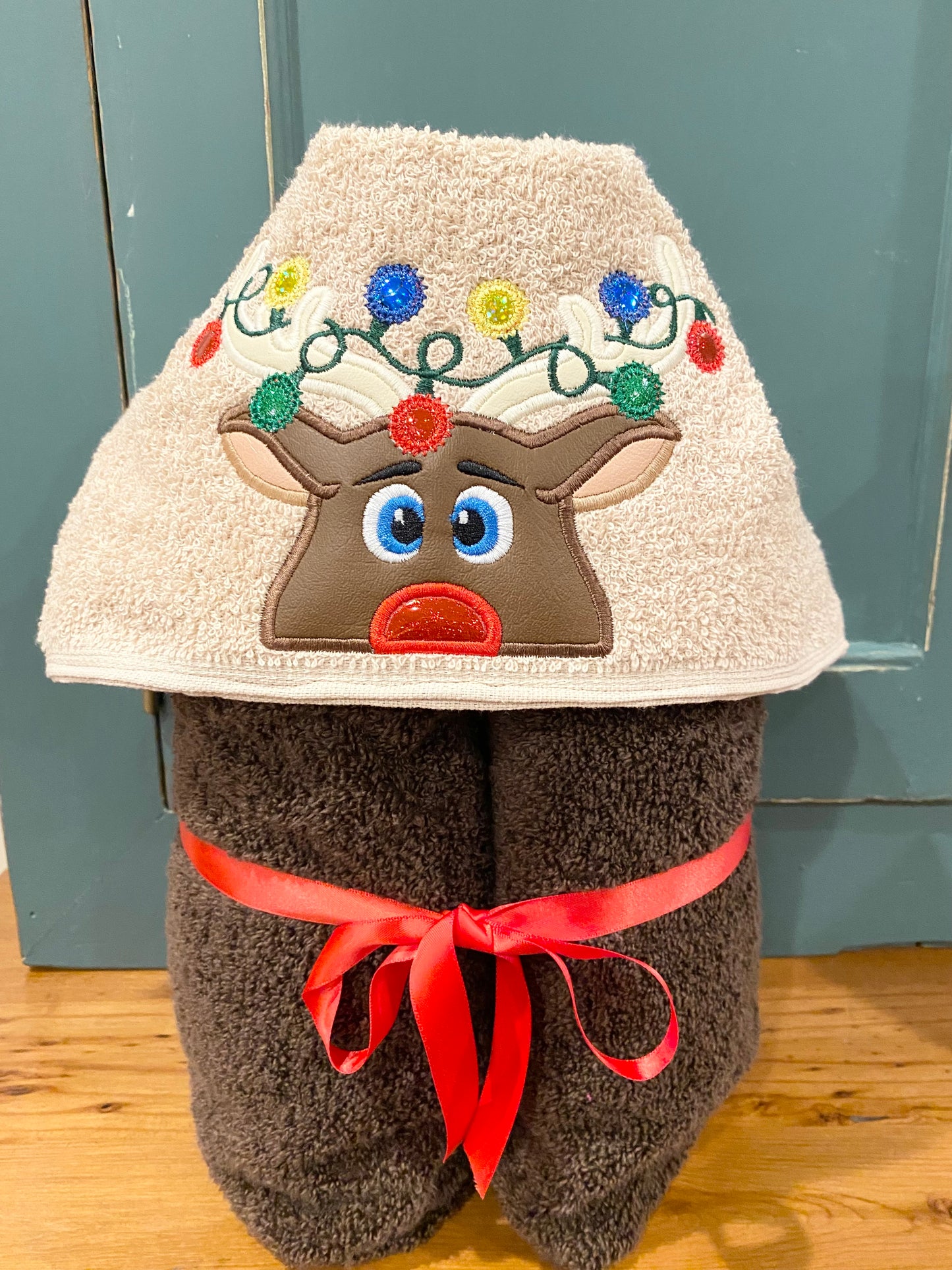 Reindeer Hooded Towel